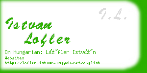 istvan lofler business card